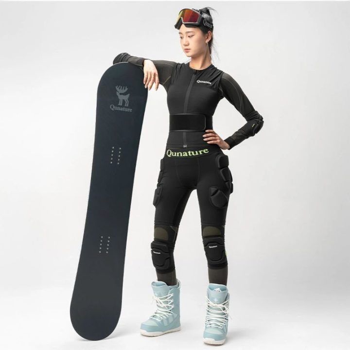 Uniseks klubų apsaugos šortai Qunature Ski Advanced, juodi