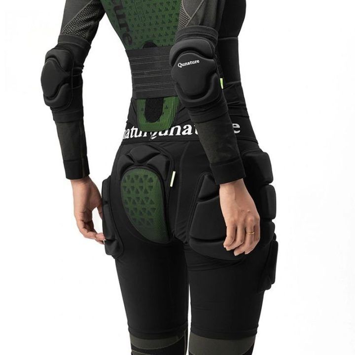 Uniseks klubų apsaugos šortai Qunature Ski Advanced, juodi, XL