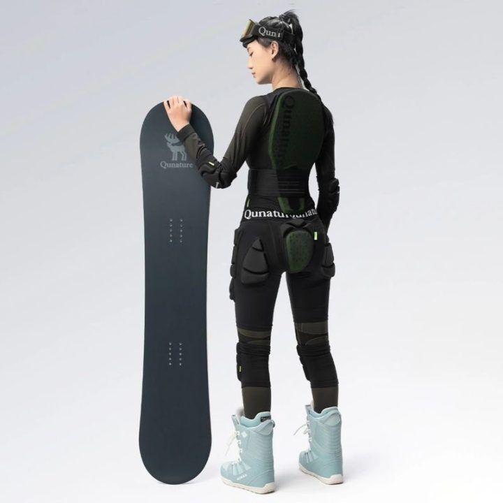 Uniseks klubų apsaugos šortai Qunature Ski Advanced, juodi, XL
