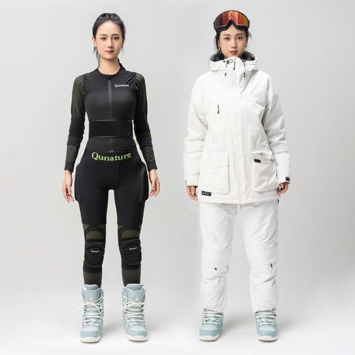 Uniseks apsauginiai šortai su EVA įdėklais Qunature Ski Basic, juodi