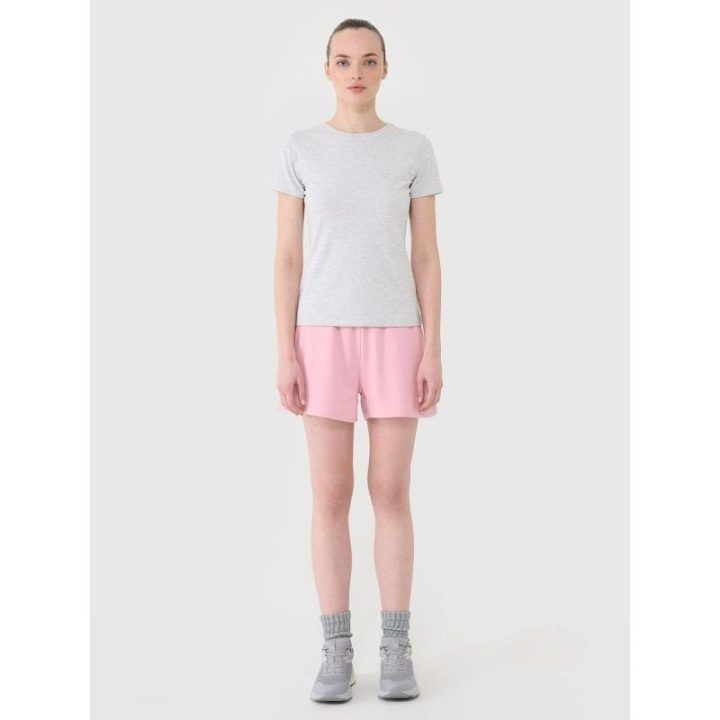 Moteriški medvilniniai marškinėliai 4F, 160 g/m², pilki