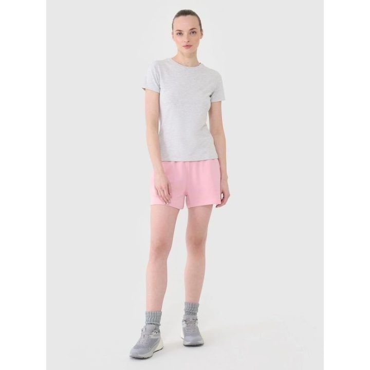 Moteriški medvilniniai marškinėliai 4F, 160 g/m², pilki