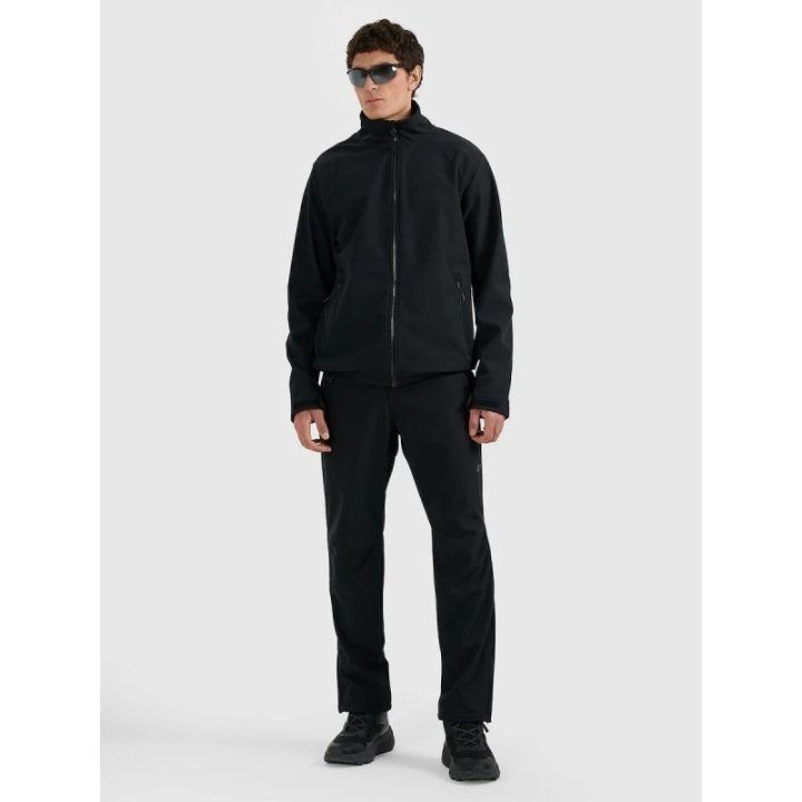 Vyriška softshell striukė su apsauga nuo vėjo 4F, juoda