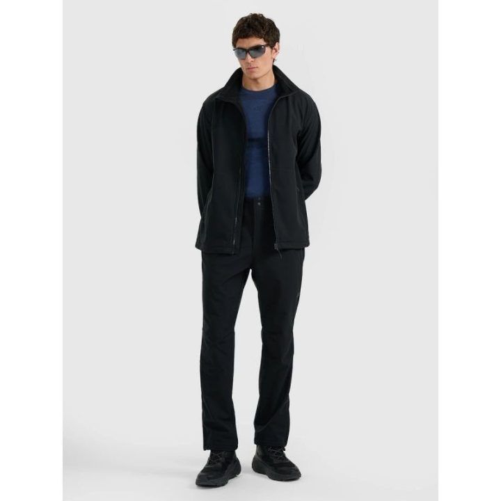 Vyriška softshell striukė su apsauga nuo vėjo 4F, juoda