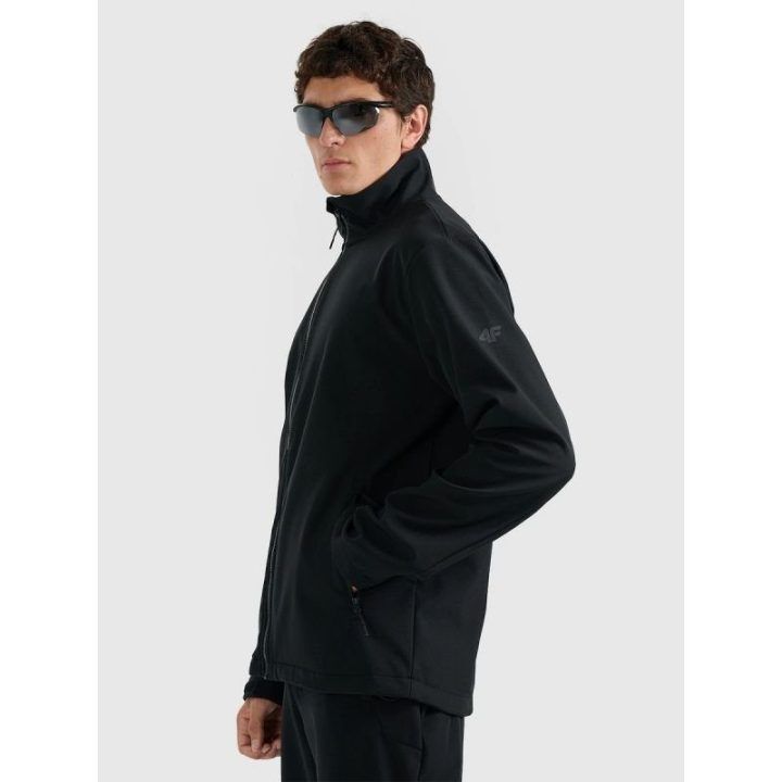 Vyriška softshell striukė su apsauga nuo vėjo 4F, juoda