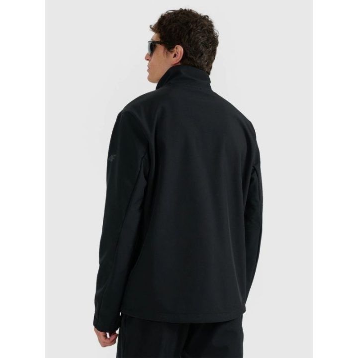 Vyriška softshell striukė su apsauga nuo vėjo 4F, juoda