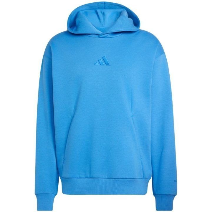 Vyriškas medvilninis džemperis su gobtuvu adidas ALL SZN, mėlynas