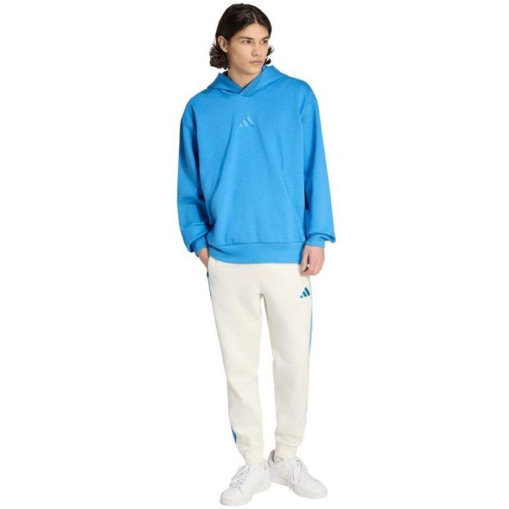Vyriškas medvilninis džemperis su gobtuvu adidas ALL SZN, mėlynas