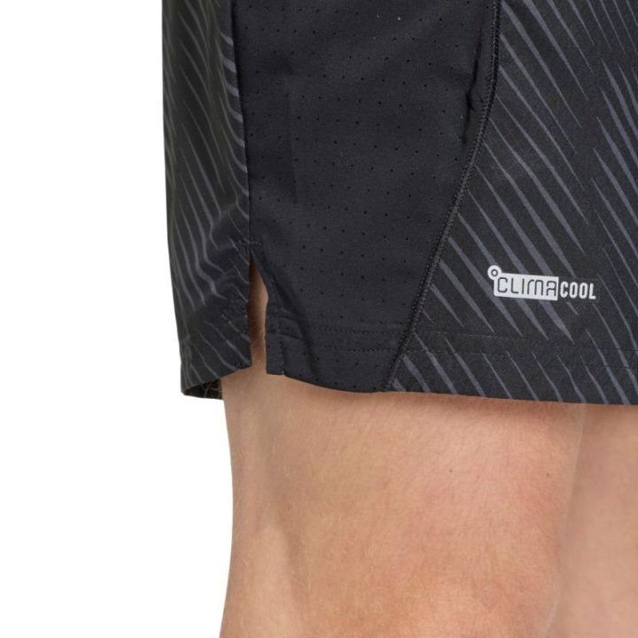 Vyriški treniruočių šortai adidas Tech Intensity Aop, juodi