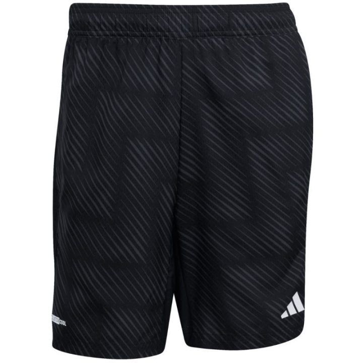 Vyriški treniruočių šortai adidas Tech Intensity Aop, juodi