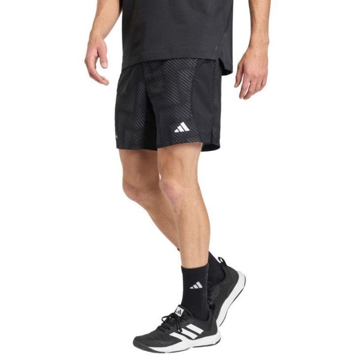 Vyriški treniruočių šortai adidas Tech Intensity Aop, juodi