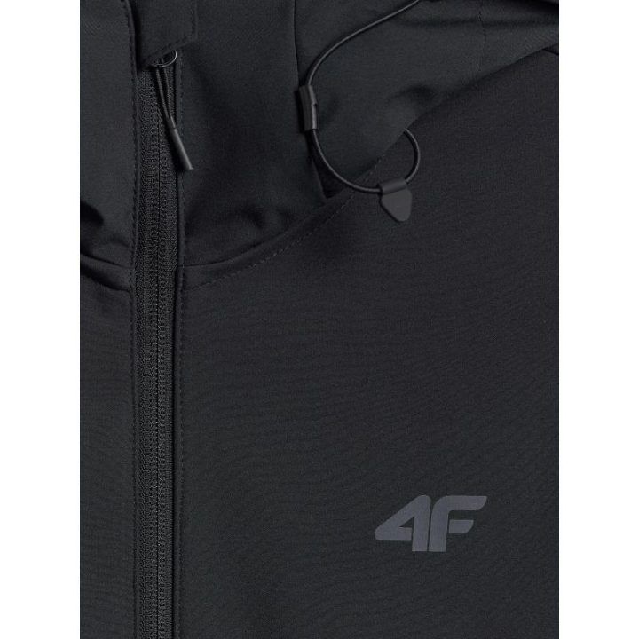 Vyriška vėjui atspari softshell striukė 4F, juoda