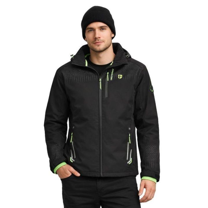 Vyriška softshell striukė Geographical Norway Trelino, juoda ir žalia
