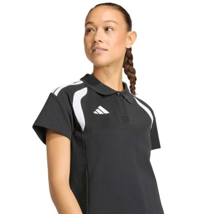 Moteriški medvilniniai polo marškinėliai adidas Tiro 26 League, juodi