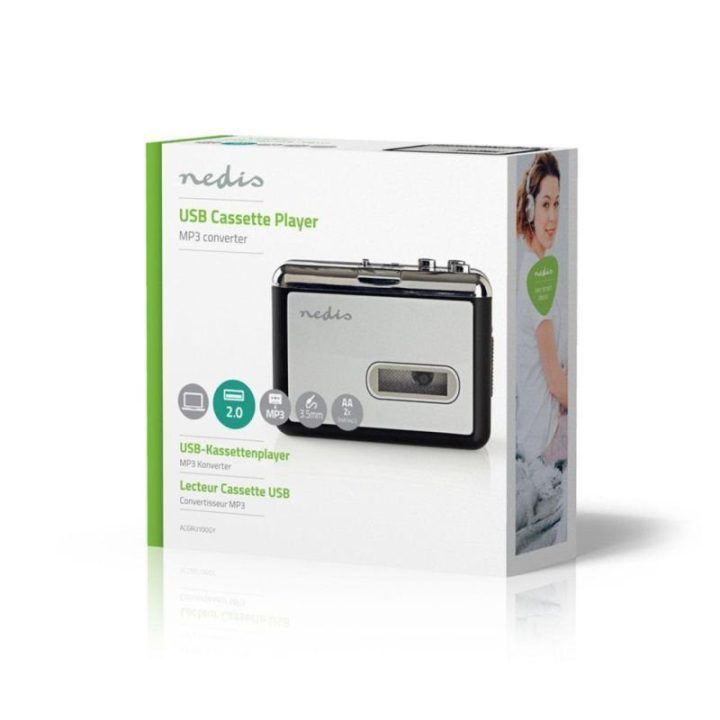 MP3/MP4 grotuvas Nedis ACGRU100GY, pilkas