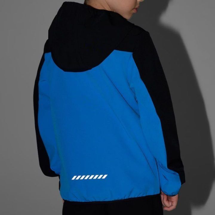 Softshell striukė berniukams su gobtuvu 4F, mėlyna
