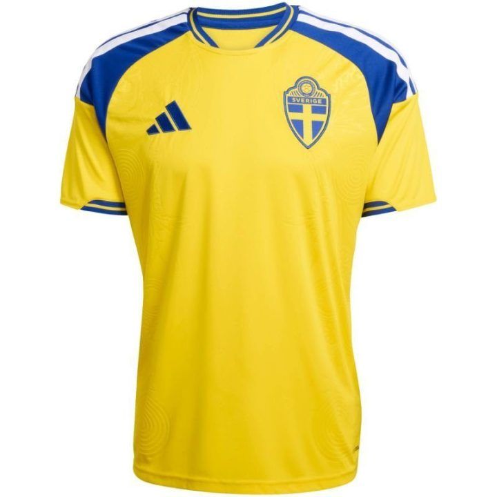 Vyriški futbolo marškinėliai adidas Sweden 26, geltoni ir mėlyni