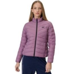 Moteriška dygsniuota striukė 4F F0855, violetinė