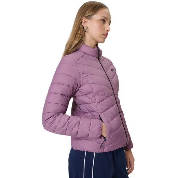 Moteriška dygsniuota striukė 4F F0855, violetinė