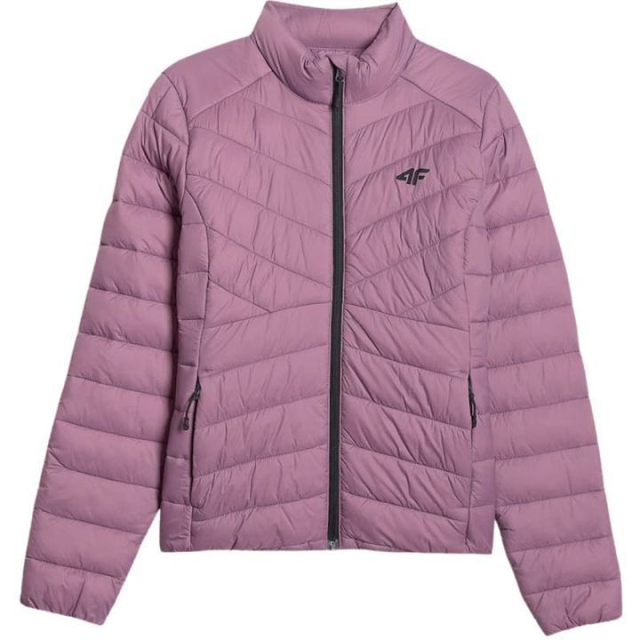 Moteriška dygsniuota striukė 4F F0855, violetinė