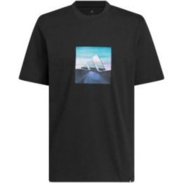 Vyriški medvilniniai marškinėliai adidas Summer Heat Graphic, juodi