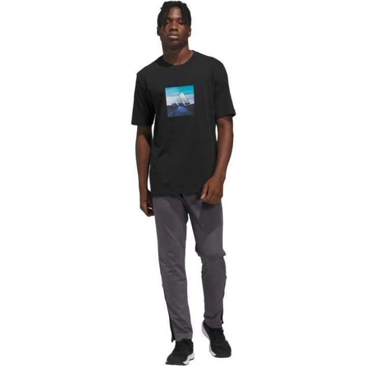 Vyriški medvilniniai marškinėliai adidas Summer Heat Graphic, juodi
