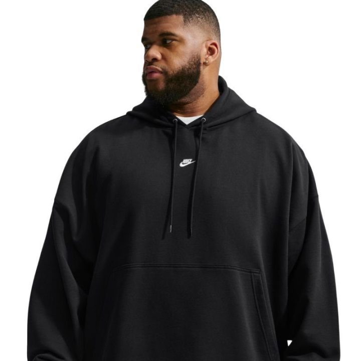 Vyriškas medvilninis džemperis su gobtuvu Nike Sportswear Club, juodas
