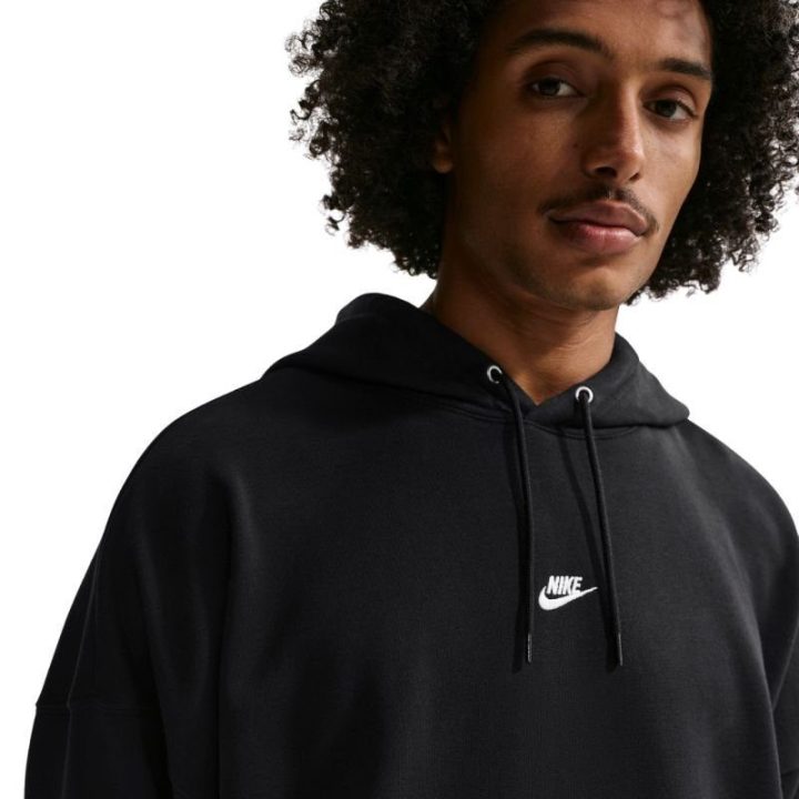 Vyriškas medvilninis džemperis su gobtuvu Nike Sportswear Club, juodas