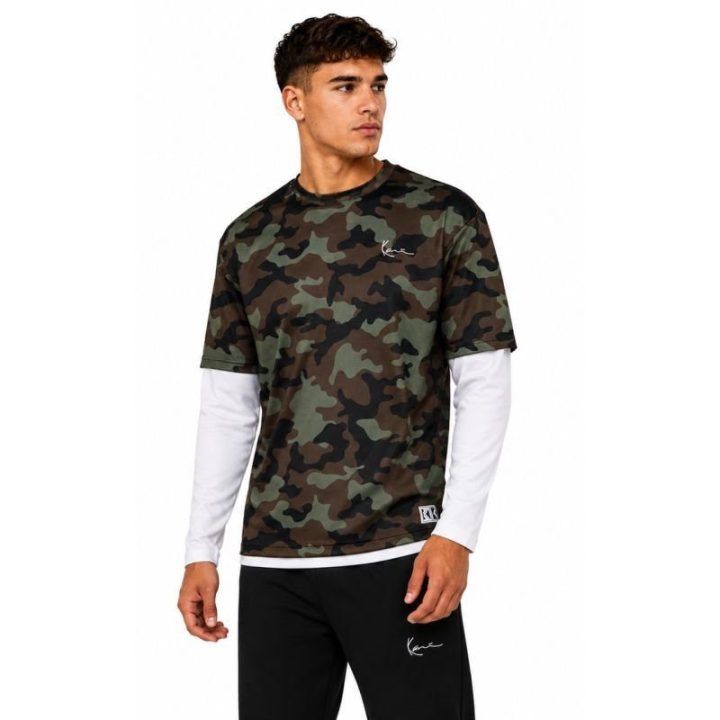Vyriški marškinėliai ilgomis rankovėmis Karl Kani Signature Camo