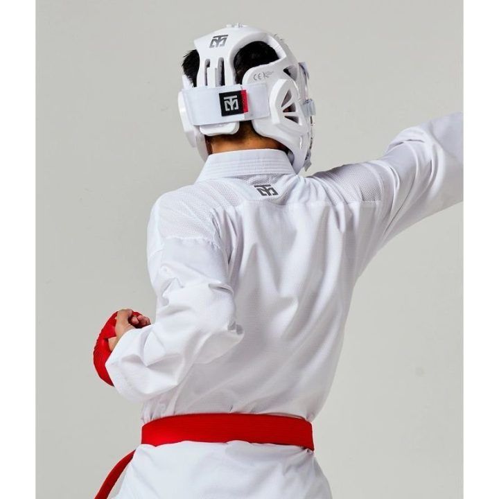Karate šalmas su veido apsauga Mooto Extera 3 Pro, baltas
