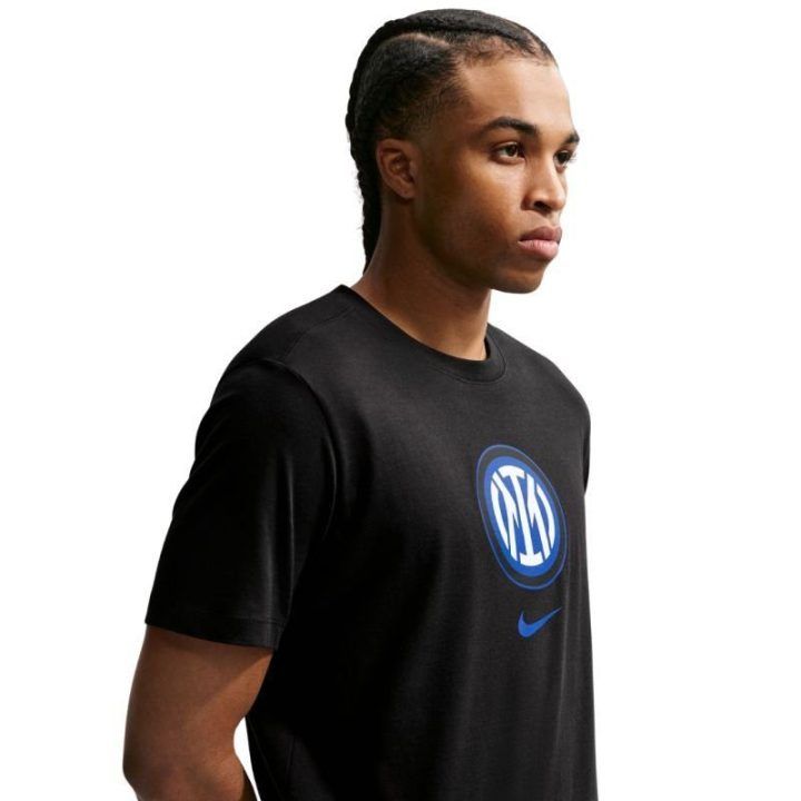 Vyriški medvilniniai marškinėliai Nike Inter Mediolan, juodi