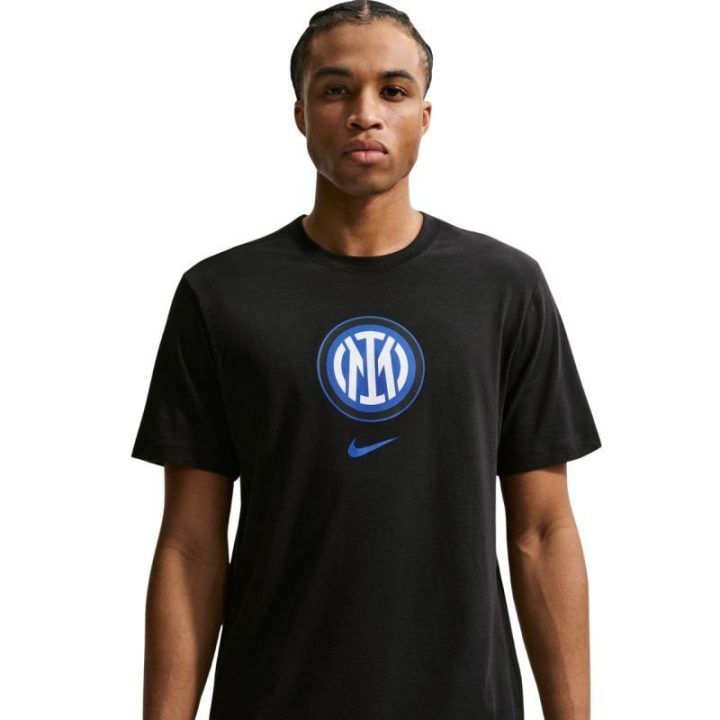 Vyriški medvilniniai marškinėliai Nike Inter Mediolan, juodi