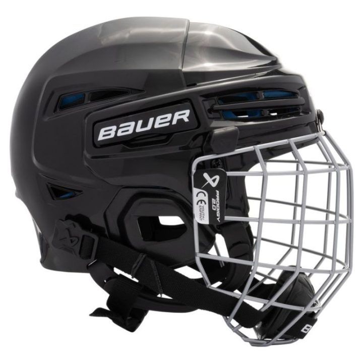 Vaikiškas ledo ritulio šalmas su grotelėmis Bauer Prodigy 2.0 Combo