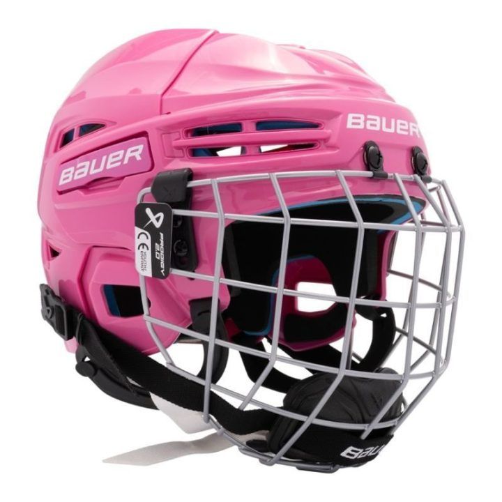 Vaikiškas ledo ritulio šalmas su grotelėmis Bauer Prodigy 2.0 Combo