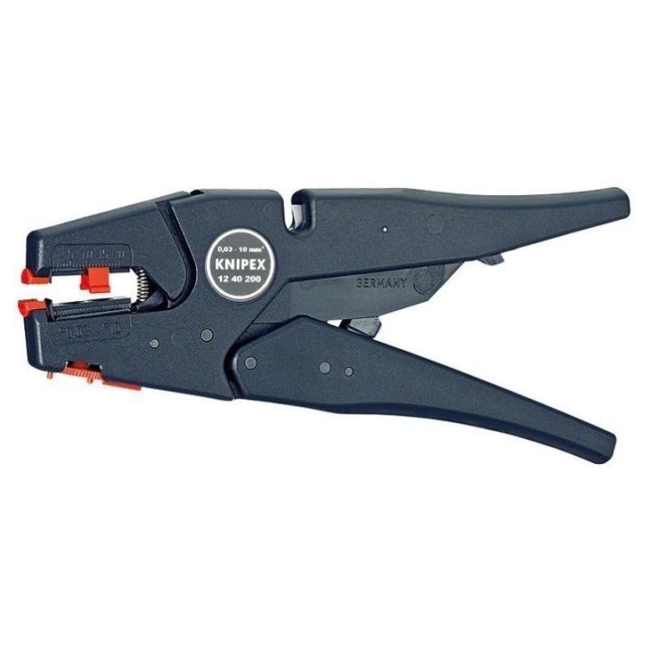 Laidų izoliacijos nuėmimo įrankis Knipex 12 40 200, juodas