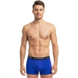 Vyriškų bokserkelnaičių komplektas Le Coq Sportif, 3 vnt., raudonos, pilkos ir tamsiai mėlynos