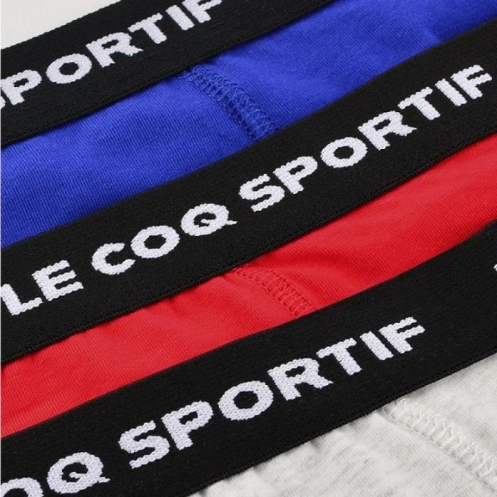 Vyriškų bokserkelnaičių komplektas Le Coq Sportif, 3 vnt., raudonos, pilkos ir tamsiai mėlynos