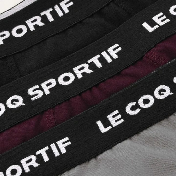 Vyriškų bokserinių kelnaičių rinkinys Le Coq Sportif, 3 vnt., juodos, pilkos ir bordo