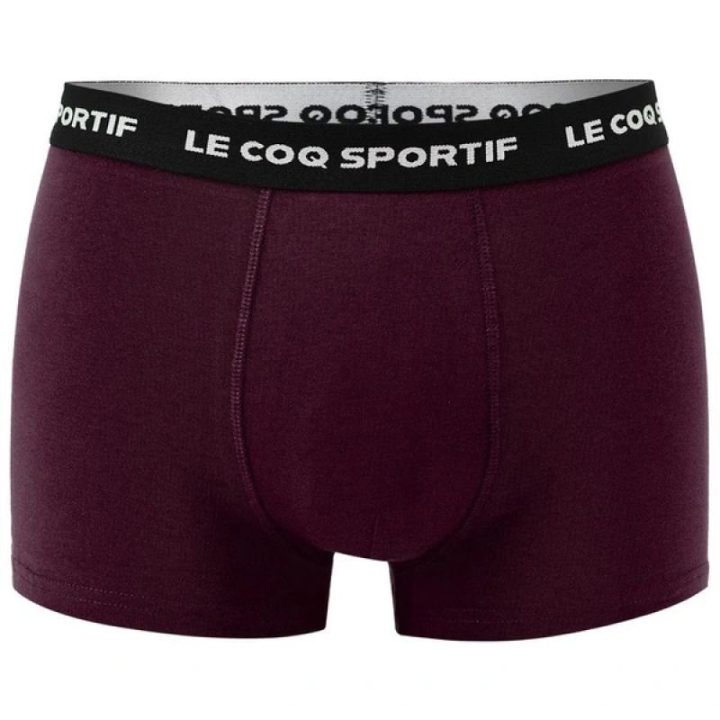 Vyriškų bokserinių kelnaičių rinkinys Le Coq Sportif, 3 vnt., juodos, pilkos ir bordo