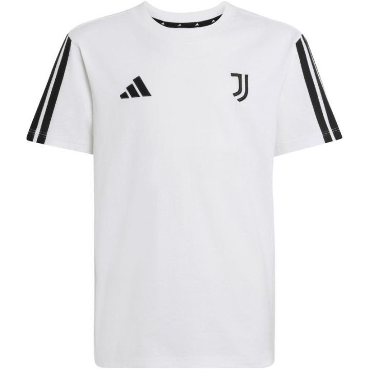 Vaikiški medvilniniai marškinėliai adidas Juventus, balti ir juodi