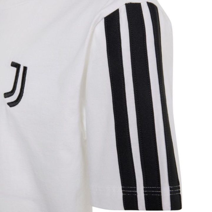 Vaikiški medvilniniai marškinėliai adidas Juventus, balti ir juodi