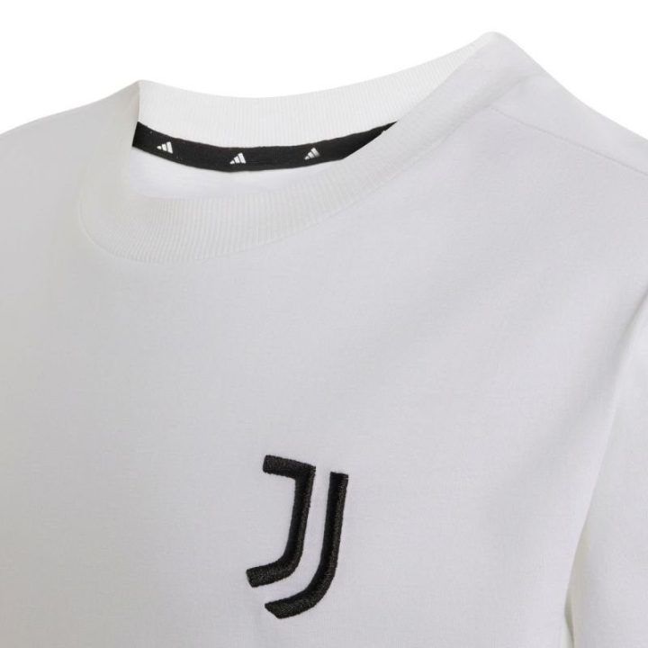 Vaikiški medvilniniai marškinėliai adidas Juventus, balti ir juodi