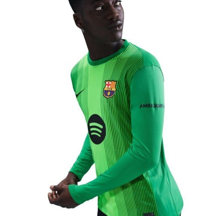 Vyriški vartininko marškinėliai Nike FC Barcelona 2025/26, žali