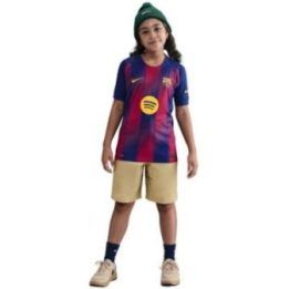 Vaikiški marškinėliai Nike FC Barcelona, tamsiai mėlyni ir bordo