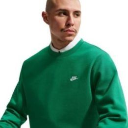 Vyriškas džemperis su siuvinėtu logotipu Nike Club BB, žalias