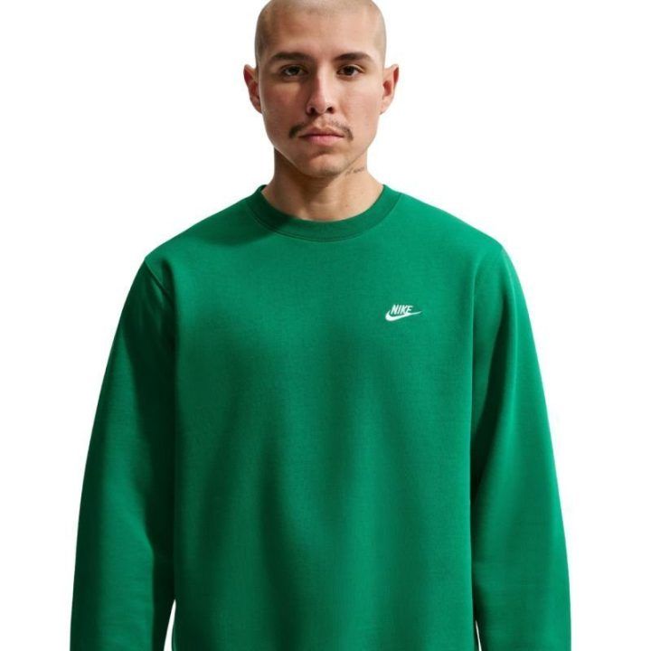 Vyriškas džemperis su siuvinėtu logotipu Nike Club BB, žalias