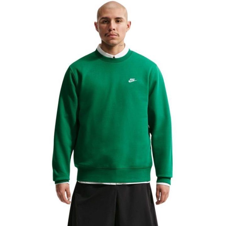 Vyriškas džemperis su siuvinėtu logotipu Nike Club BB, žalias