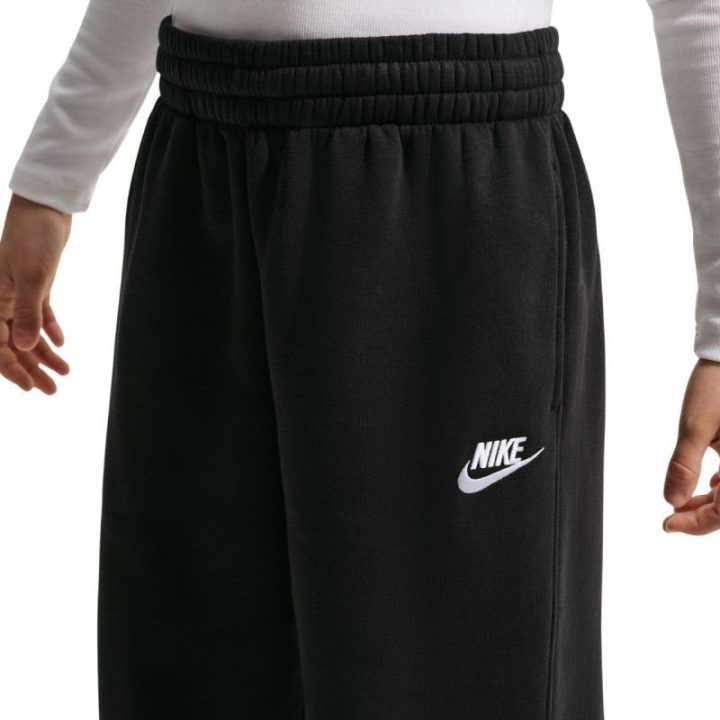 Vaikiškos kelnės plačiomis klešnėmis Nike Sportswear, juodos