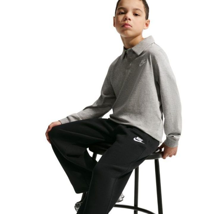 Vaikiškos kelnės plačiomis klešnėmis Nike Sportswear, juodos
