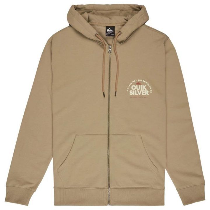 Džemperis su gobtuvu ir užtrauktuku Quiksilver, smėlio